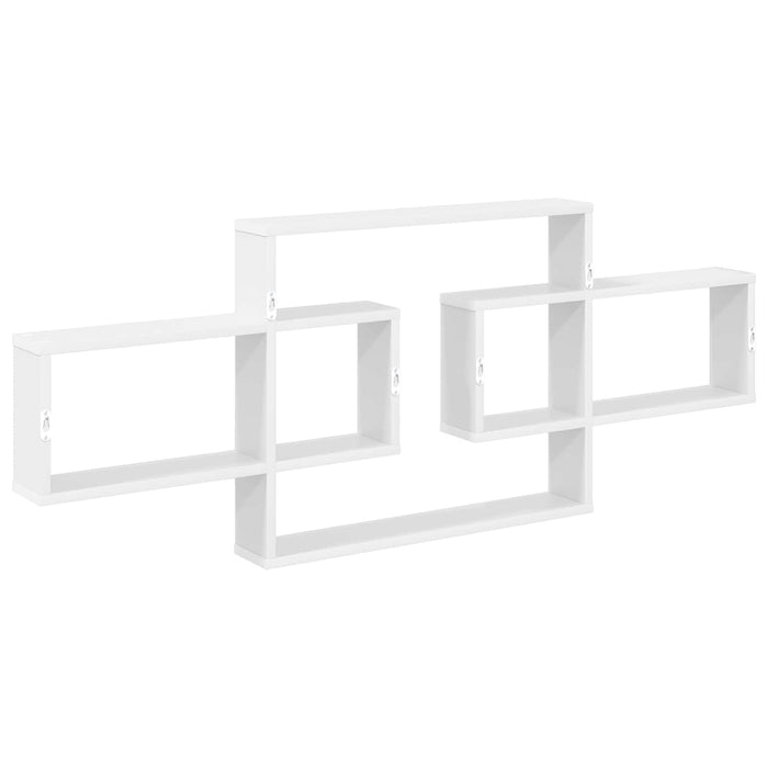 Raft de perete Alb 130 x 10 x 50 cm Lemn prelucrat - WALTI WALTI