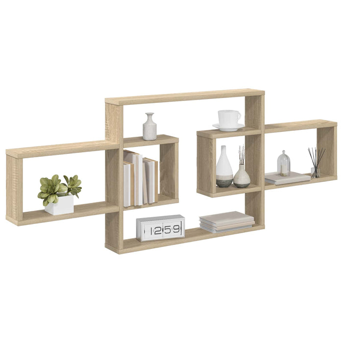Raft de perete Stejar Sonoma 130 x 10 x 50 cm Lemn prelucrat - WALTI WALTI
