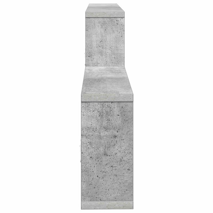 Raft de perete Gri Beton 130 x 10 x 50 cm Lemn prelucrat - WALTI WALTI