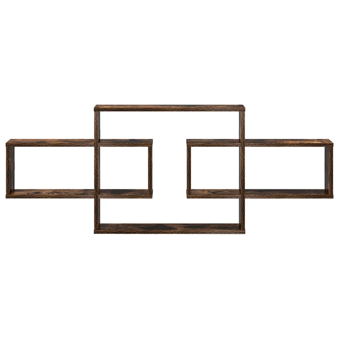 Raft de perete Stejar fumuriu 130 x 10 x 50 cm Lemn prelucrat - WALTI WALTI
