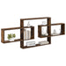 Raft de perete Stejar fumuriu 130 x 10 x 50 cm Lemn prelucrat - WALTI WALTI
