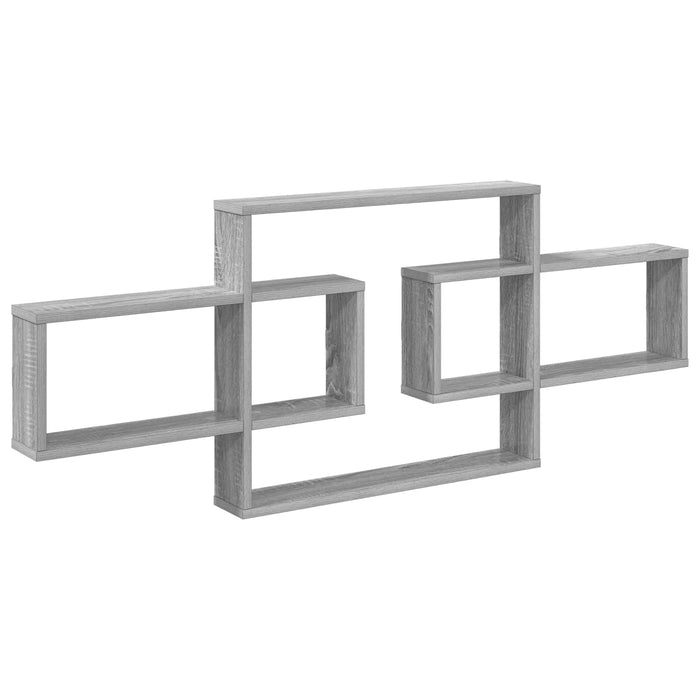 Raft de perete Sonoma gri 130 x 10 x 50 cm Lemn prelucrat - WALTI WALTI