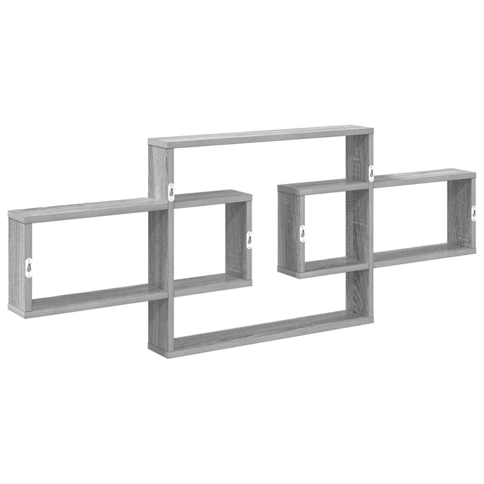 Raft de perete Sonoma gri 130 x 10 x 50 cm Lemn prelucrat - WALTI WALTI