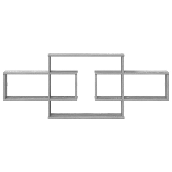 Raft de perete Sonoma gri 130 x 10 x 50 cm Lemn prelucrat - WALTI WALTI