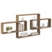 Raft de perete Stejar Artizanal 130 x 10 x 50 cm Lemn prelucrat - WALTI WALTI