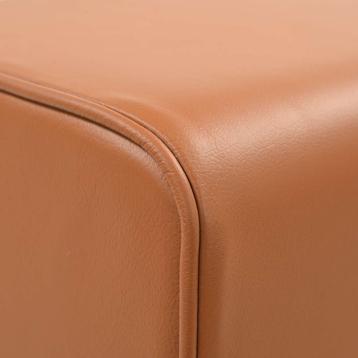 bancă 40 x 30 x 45 cm Piele Naturală Maro WALTI