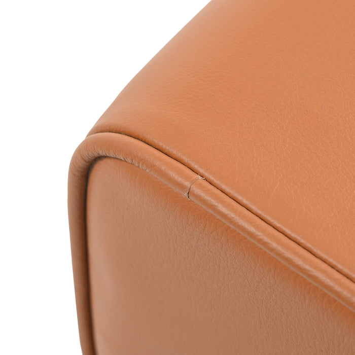 bancă 40 x 30 x 45 cm Piele Naturală Maro WALTI