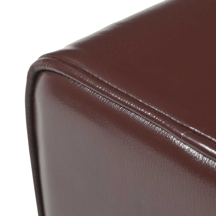 bancă 40 x 30 x 45 cm Piele Naturală Maro închis WALTI