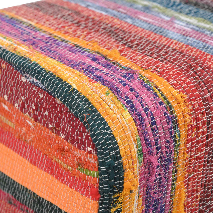 bancă 40 x 30 x 45 cm Piele Naturală Multicolour WALTI