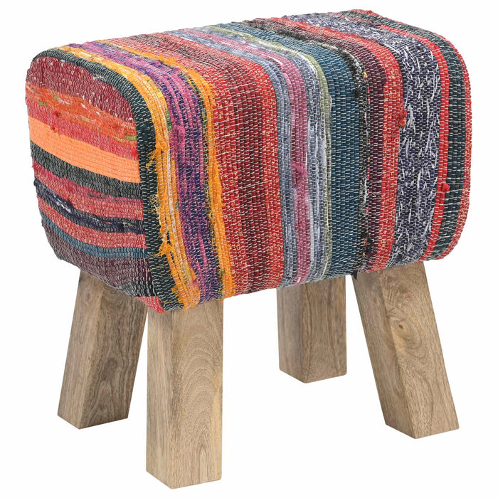 bancă 40 x 30 x 45 cm Piele Naturală Multicolour WALTI