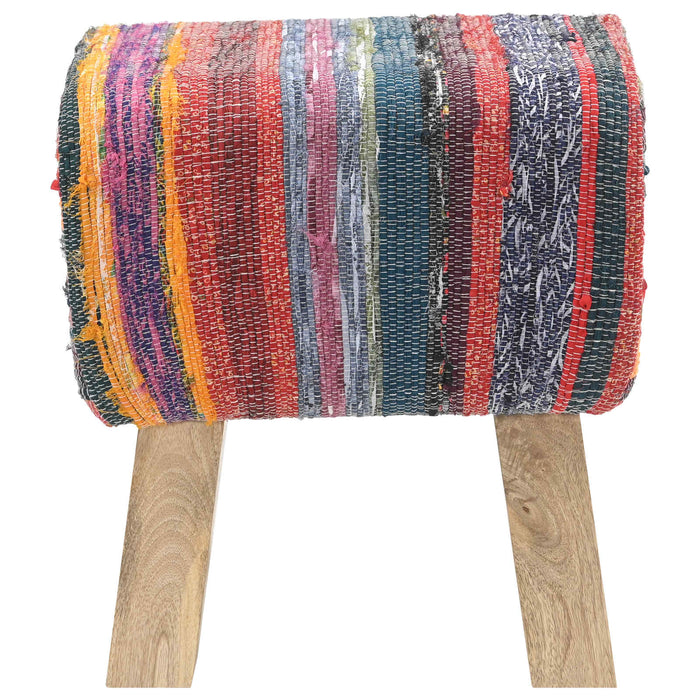 bancă 40 x 30 x 45 cm Piele Naturală Multicolour WALTI
