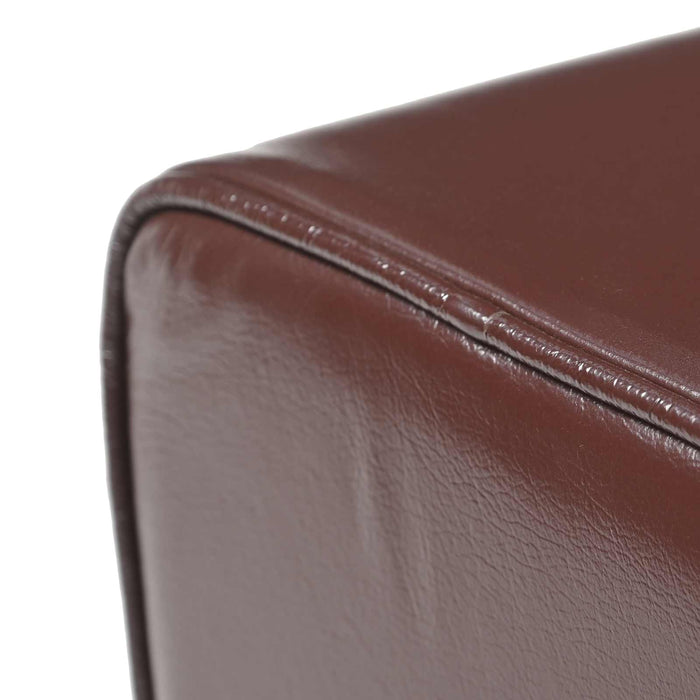 bancă 60 x 30 x 45 cm Piele Naturală Maro închis WALTI