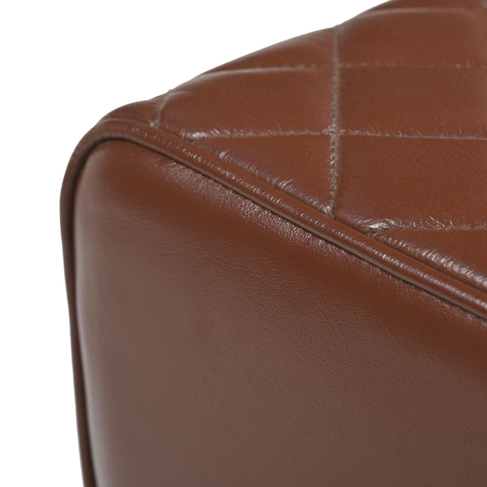 bancă 60 x 30 x 45 cm Piele Naturală Maro diamant WALTI