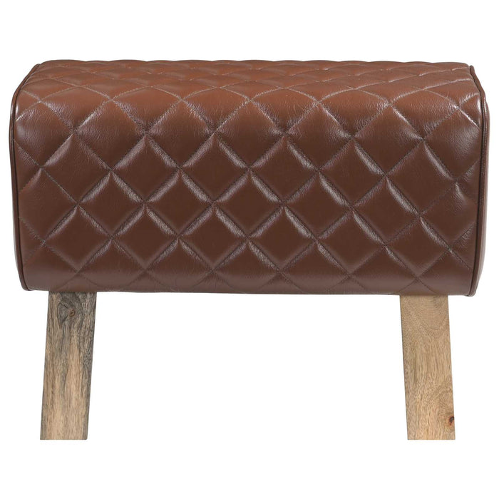 bancă 60 x 30 x 45 cm Piele Naturală Maro diamant WALTI