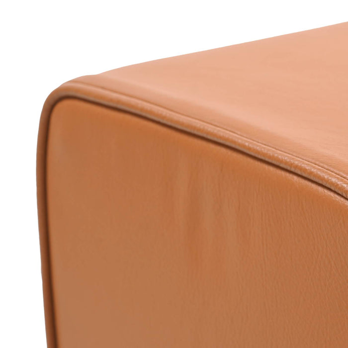 bancă 110 x 30 x 45 cm Piele Naturală Maro WALTI
