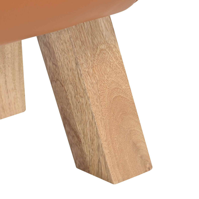 bancă 110 x 30 x 45 cm Piele Naturală Maro WALTI