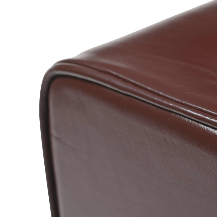 bancă 110 x 30 x 45 cm Piele Naturală Maro închis WALTI