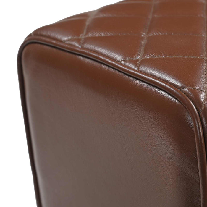bancă 110 x 30 x 45 cm Piele Naturală Maro diamant WALTI