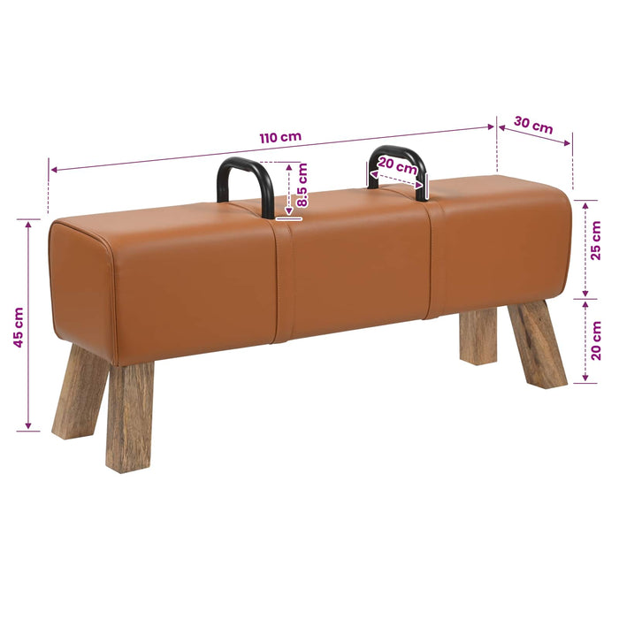 bancă Maro 110 x 30 x 45 cm Piele Naturală WALTI