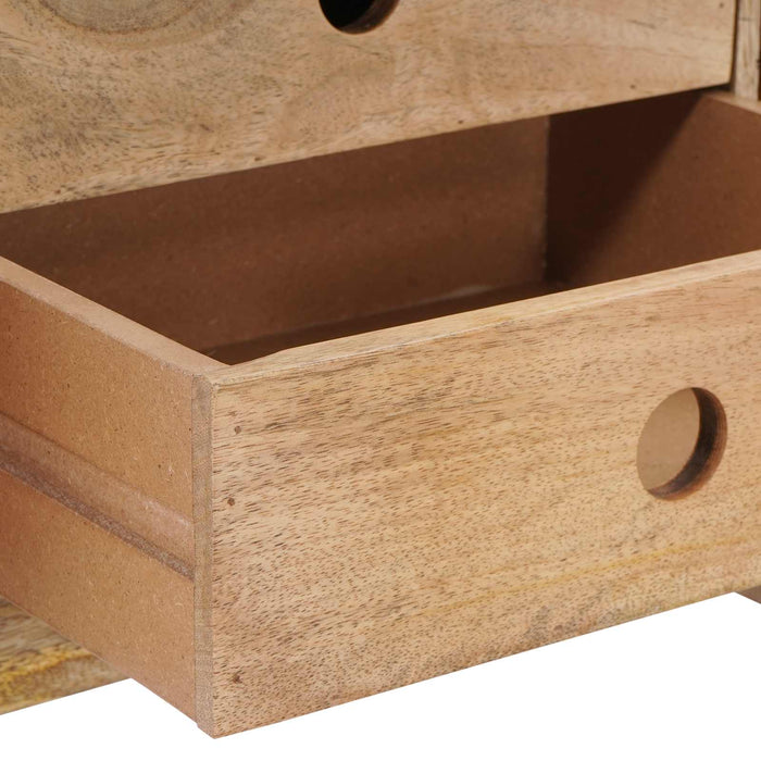 bancă 110 x 30 x 45 cm Piele Naturală Maro WALTI