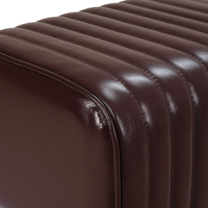 bancă 110 x 30 x 45 cm Piele Naturală Maro închis WALTI