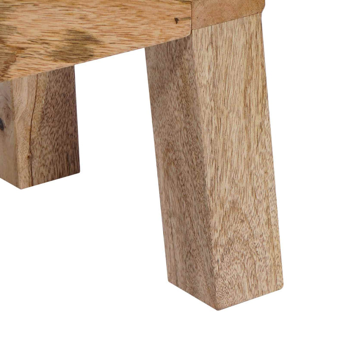 bancă 110 x 30 x 45 cm Piele Naturală Maro închis WALTI