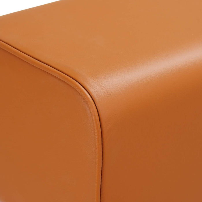 Scaun de bar 2 buc. Maro 44 x 33 x 74 cm Piele Naturală - WALTI WALTI