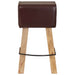 Scaun de bar 2 buc. Maro închis 44 x 33 x 74 cm Piele Naturală - WALTI WALTI