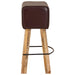 Scaun de bar 2 buc. Maro închis 44 x 33 x 74 cm Piele Naturală - WALTI WALTI