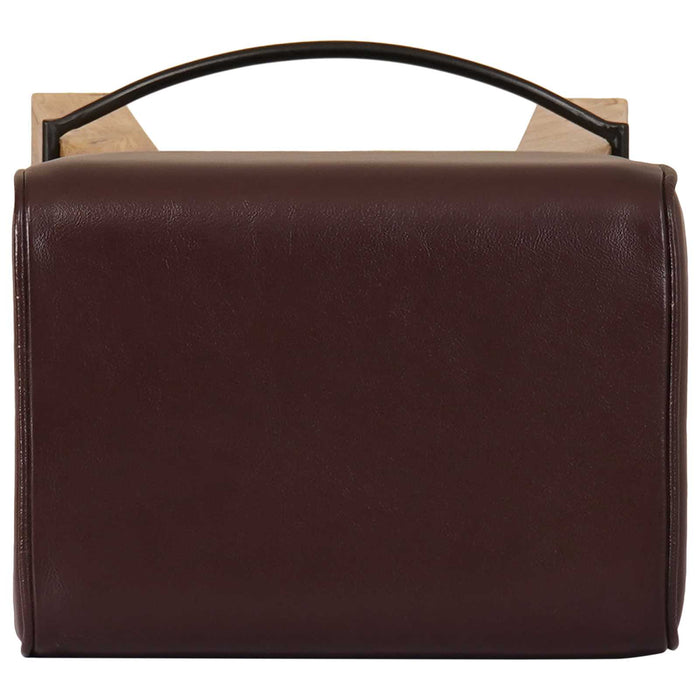 Scaun de bar 2 buc. Maro închis 44 x 33 x 74 cm Piele Naturală - WALTI WALTI