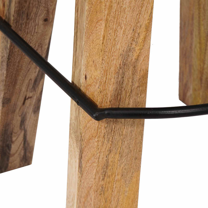 Scaun de bar 2 buc. Maro diamant 44 x 33 x 74 cm Piele Naturală - WALTI WALTI