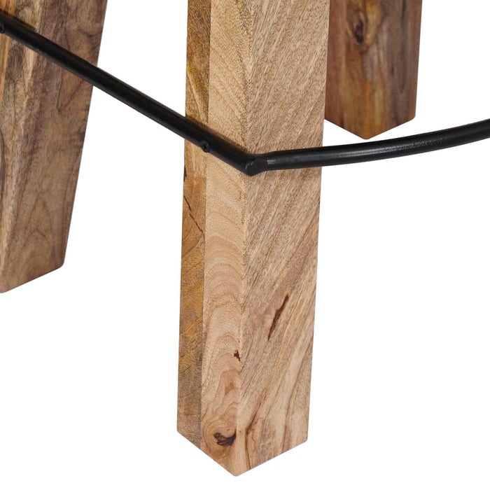 Scaun de bar 2 buc. Maro și alb 44 x 33 x 74 cm Piele Naturală WALTI