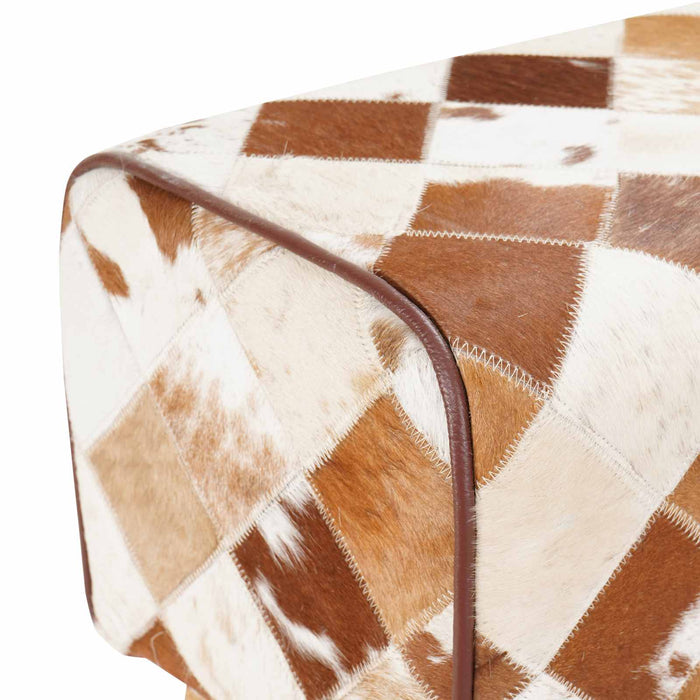 Scaun de bar 2 buc. Patchwork maro 44 x 33 x 74 cm WALTI