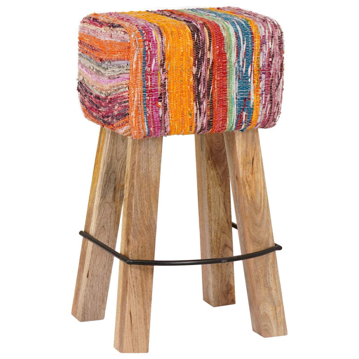 Scaun de bar 2 buc. Multicolour 44 x 33 x 74 cm Piele Naturală WALTI