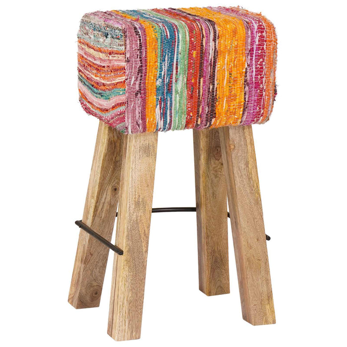Scaun de bar 2 buc. Multicolour 44 x 33 x 74 cm Piele Naturală WALTI