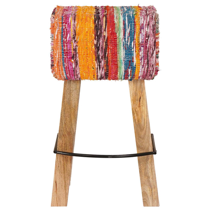 Scaun de bar 2 buc. Multicolour 44 x 33 x 74 cm Piele Naturală WALTI