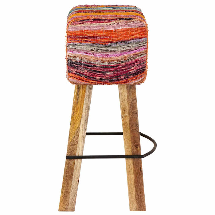 Scaun de bar 2 buc. Multicolour 44 x 33 x 74 cm Piele Naturală WALTI