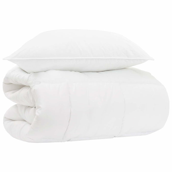 Set de Pături cu pernă 2 pcs Alb Bambus WALTI