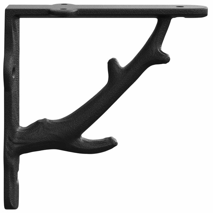 Suporturi pentru rafturi de perete 12 buc. Negru 14 x 14 x 4 cm WALTI