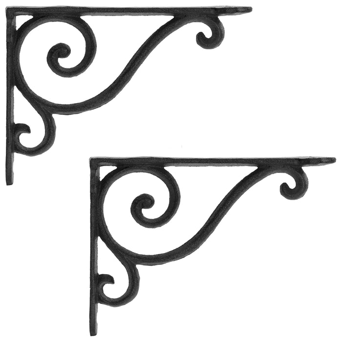 Suporturi pentru rafturi de perete 2 buc. Negru 12 x 14 x 3 cm WALTI