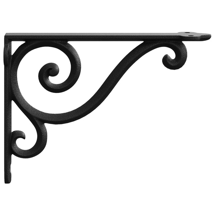 Suporturi pentru rafturi de perete 12 buc. Negru 12 x 14 x 3 cm WALTI