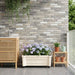 Ghiveci Calypso cu roți Alb 79 x 35 x 33 cm PP - WALTI WALTI