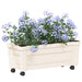 Ghiveci Calypso cu roți Alb 79 x 35 x 33 cm PP - WALTI WALTI