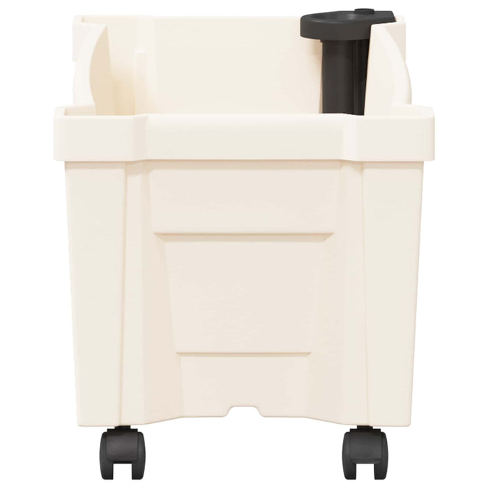 Ghiveci Calypso cu roți Alb 79 x 35 x 33 cm PP - WALTI WALTI