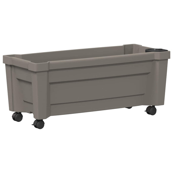 Ghiveci Calypso cu roți Gri 79 x 35 x 33 cm PP - WALTI WALTI