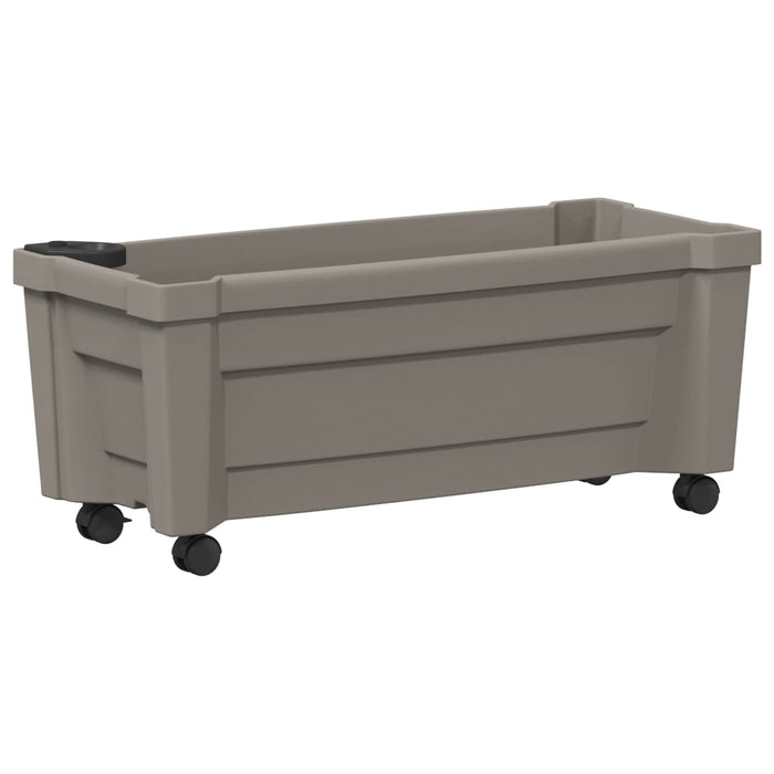 Ghiveci Calypso cu roți Gri 79 x 35 x 33 cm PP - WALTI WALTI