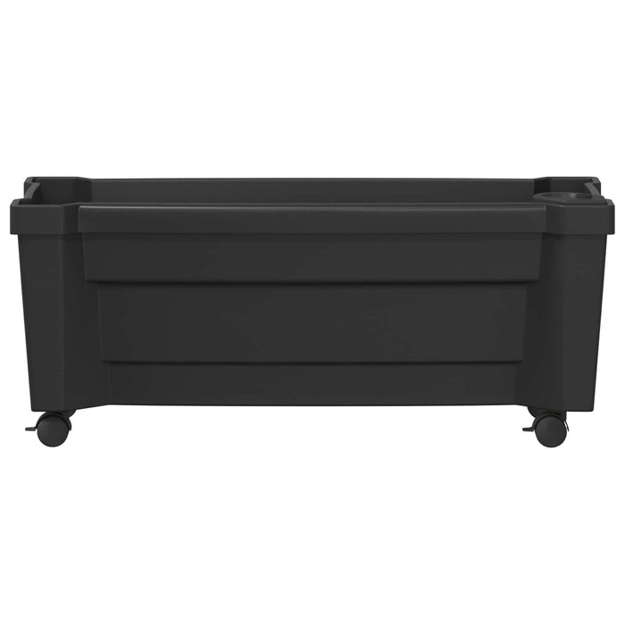 Ghiveci Calypso cu roți Antracit 79 x 35 x 33 cm PP - WALTI WALTI