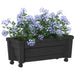 Ghiveci Calypso cu roți Antracit 79 x 35 x 33 cm PP - WALTI WALTI