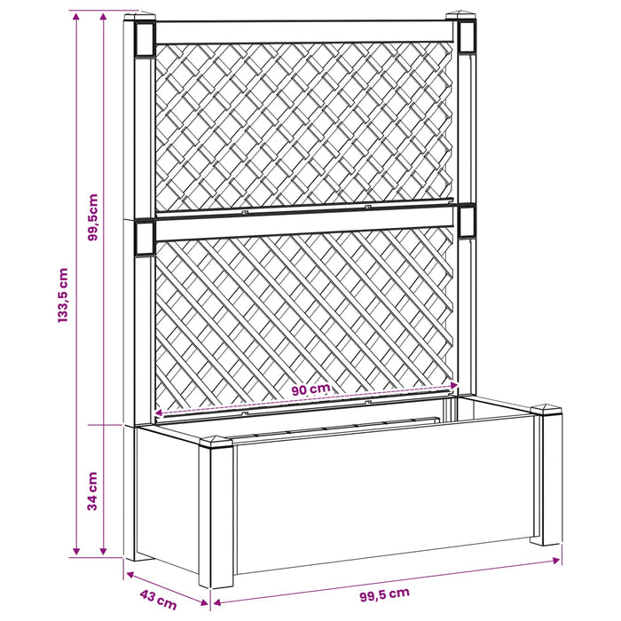 Vază mare cu suport Alb 99,5 x 43 x 133,5 cm PP - WALTI WALTI