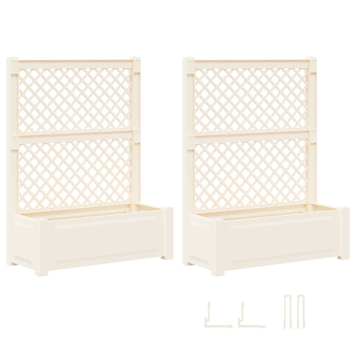 Vază mare cu suport 2 pcs Alb 143 x 143 x 133,5 cm PP - WALTI WALTI